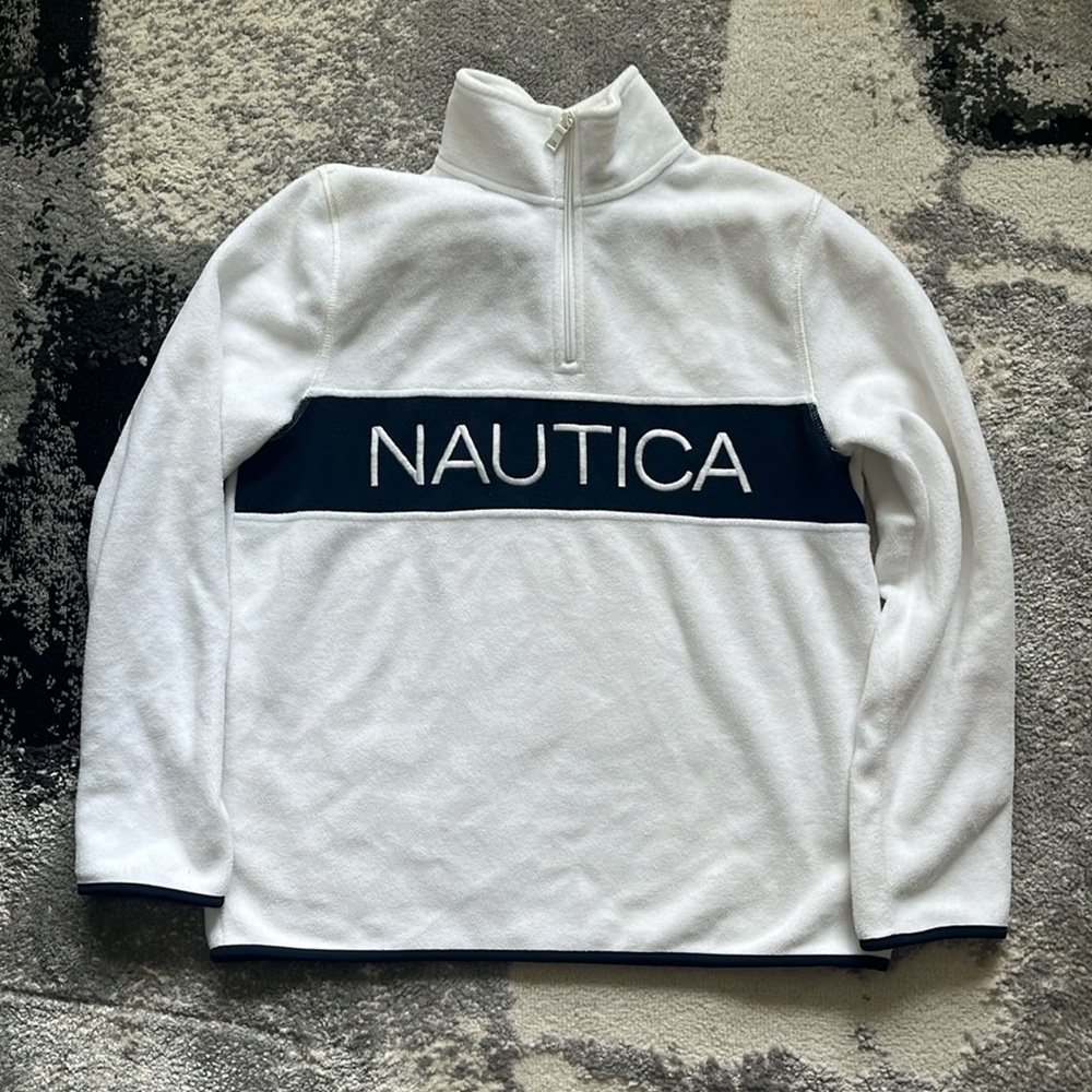 White Nautica Pullover Sweater
